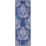 Nourison Whimsicle WHS11 Runner Rug, Navy/Ivory, 2' x 6'