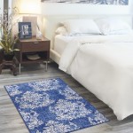 Nourison Whimsicle WHS11 Area Rug, Navy/Ivory, 3' x 5'