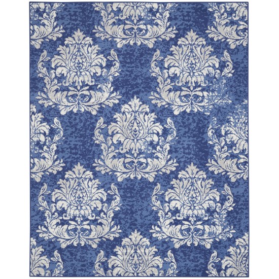 Nourison Whimsicle WHS11 Area Rug, Navy/Ivory, 8' x 10'