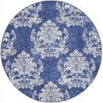 Nourison Whimsicle WHS11 Area Rug, Navy/Ivory, 8' x Round