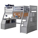 ACME Jason II Loft Bed & Storage Ladder, Gray