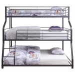 ACME Caius II Triple Bunk Bed - Twin/Full/Queen, Gunmetal