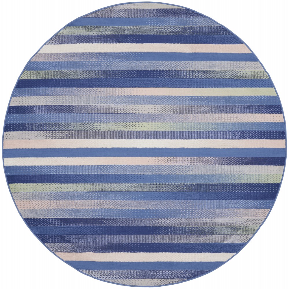 Nourison Whimsicle WHS12 Area Rug, Blue/Multicolor, 8' x Round