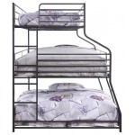 ACME Caius II Triple Bunk Bed - Twin/Full/Queen, Gunmetal