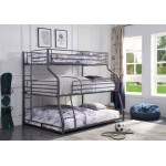 ACME Caius II Triple Bunk Bed - Twin/Full/Queen, Gunmetal