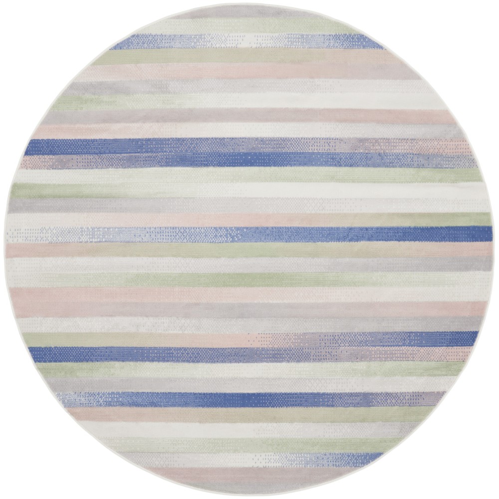 Nourison Whimsicle WHS12 Area Rug, Ivory/Multicolor, 5' x Round