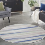 Nourison Whimsicle WHS12 Area Rug, Ivory/Multicolor, 5' x Round