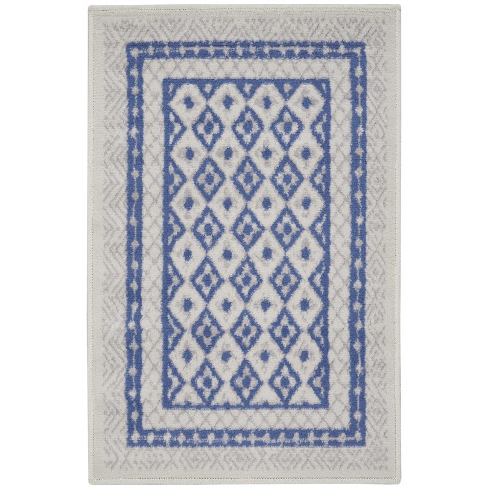 Nourison Whimsicle WHS13 Area Rug, Ivory/Blue, 2' x 3'