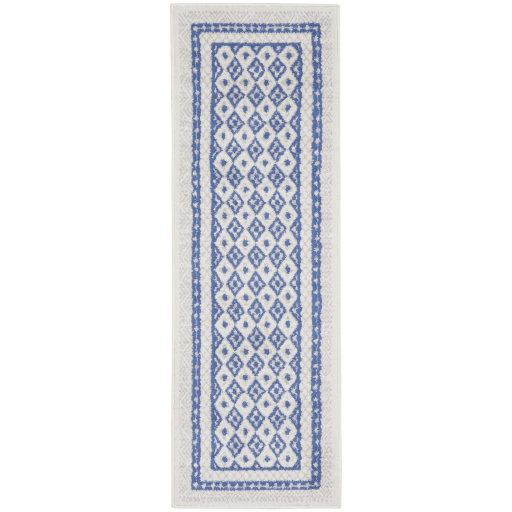 Nourison Whimsicle WHS13 Runner Rug, Ivory/Blue, 2' x 8'