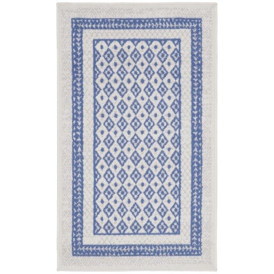 Nourison Whimsicle WHS13 Area Rug, Ivory/Blue, 3' x 5'