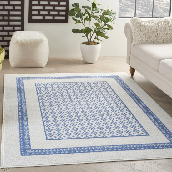 Nourison Whimsicle WHS13 Area Rug, Ivory/Blue, 4' x 6'