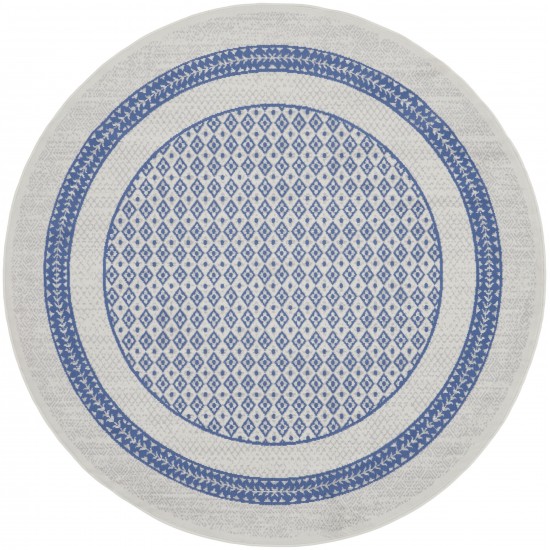 Nourison Whimsicle WHS13 Area Rug, Ivory/Blue, 8' x Round