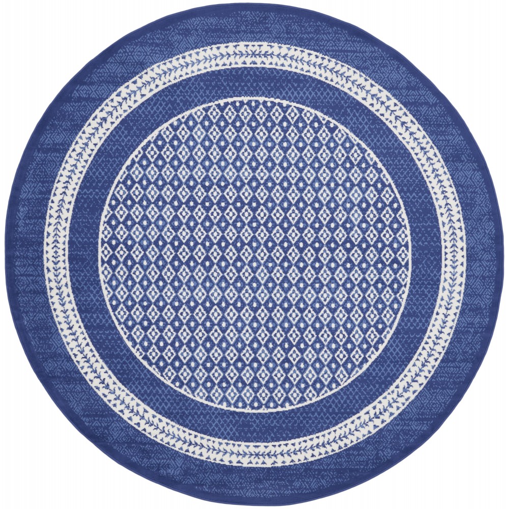 Nourison Whimsicle WHS13 Area Rug, Navy, 8' x Round Nourison Whimsicle WHS13 Area Rug, Navy, 8' x Round