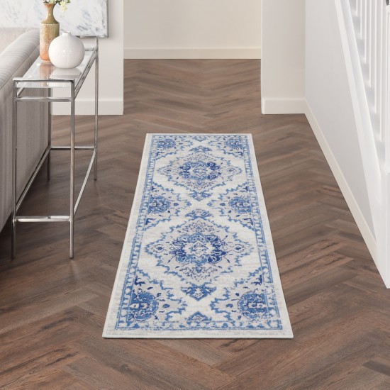 Nourison Whimsicle WHS14 Runner Rug, Ivory/Blue, 2' x 6'