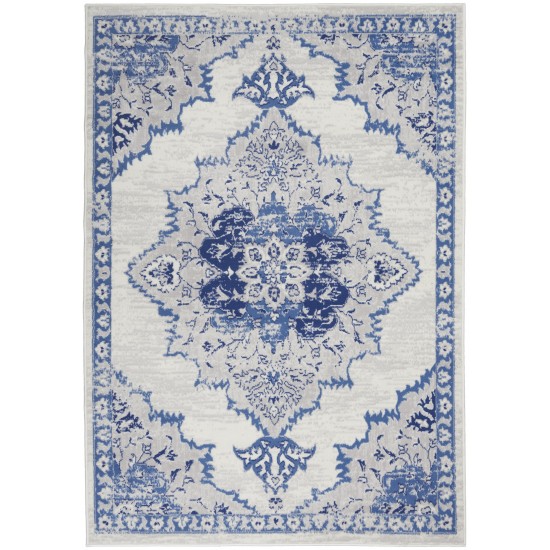 Nourison Whimsicle WHS14 Area Rug, Ivory/Blue, 4' x 6'