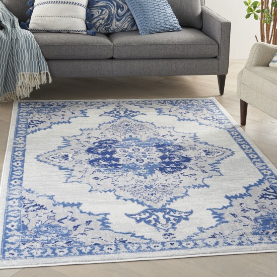 Nourison Whimsicle WHS14 Area Rug, Ivory/Blue, 6' x 9'