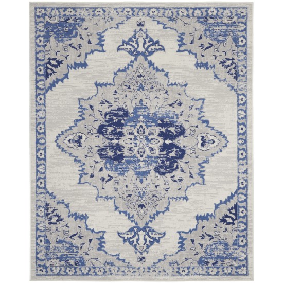 Nourison Whimsicle WHS14 Area Rug, Ivory/Blue, 7' x 10'