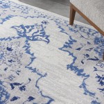 Nourison Whimsicle WHS14 Area Rug, Ivory/Blue, 8' x 10'
