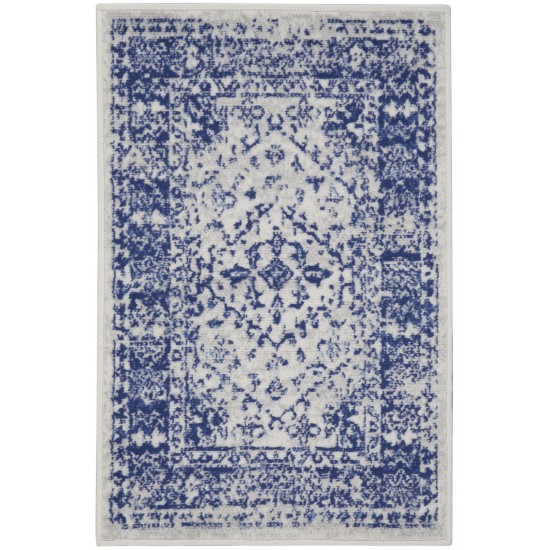 Nourison Whimsicle WHS15 Area Rug, Ivory/Navy, 2' x 3'