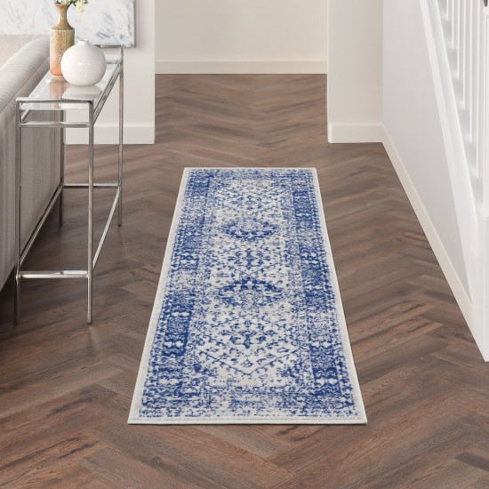 Nourison Whimsicle WHS15 Runner Rug, Ivory/Navy, 2' x 6'