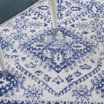 Nourison Whimsicle WHS15 Area Rug, Ivory/Navy, 4' x 6'