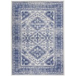 Nourison Whimsicle WHS15 Area Rug, Ivory/Navy, 6' x 9'