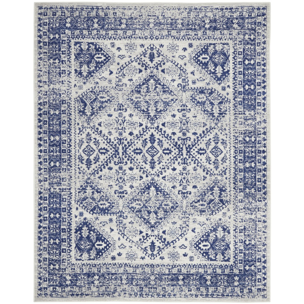 Nourison Whimsicle WHS15 Area Rug, Ivory/Navy, 8'4" x 11'6"