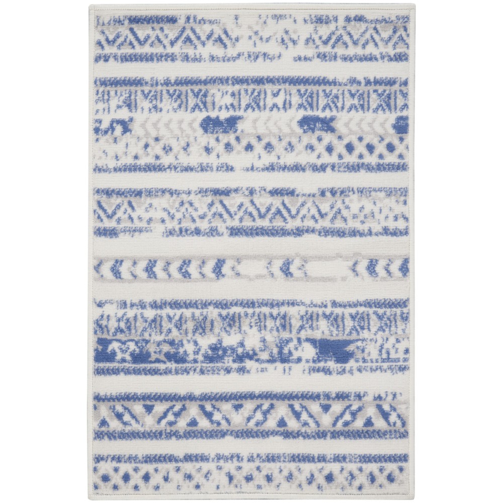 Nourison Whimsicle WHS16 Area Rug, Ivory/Blue, 2' x 3'