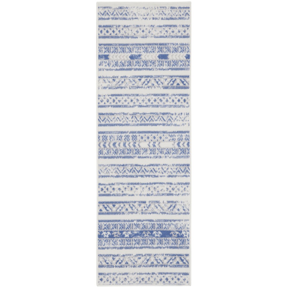 Nourison Whimsicle WHS16 Runner Rug, Ivory/Blue, 2' x 6' Nourison Whimsicle WHS16 Runner Rug, Ivory/Blue, 2' x 6'