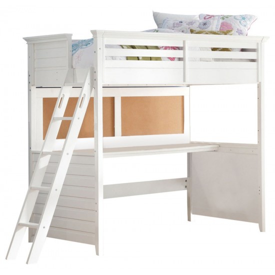 ACME Lacey Loft Bed w/Desk (Twin), White