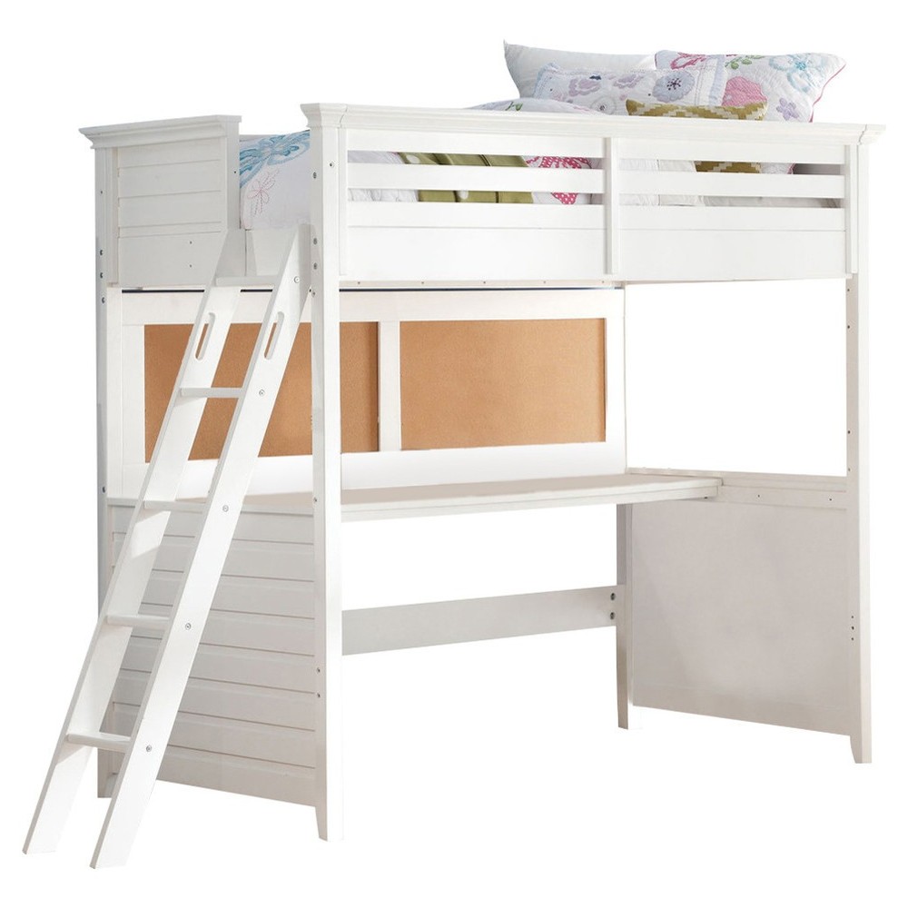 ACME Lacey Loft Bed w/Desk (Twin), White