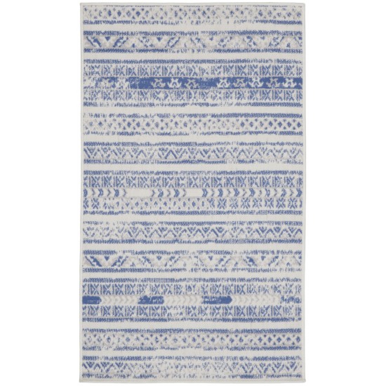 Nourison Whimsicle WHS16 Area Rug, Ivory/Blue, 3' x 5'