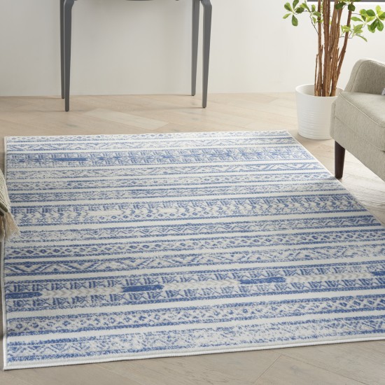 Nourison Whimsicle WHS16 Area Rug, Ivory/Blue, 4' x 6'