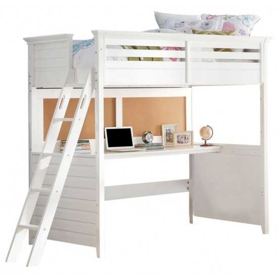 ACME Lacey Loft Bed w/Desk (Twin), White