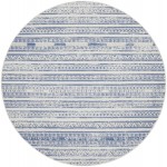 Nourison Whimsicle WHS16 Area Rug, Ivory/Blue, 5' x Round