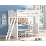 ACME Lacey Loft Bed w/Desk (Twin), White