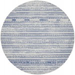 Nourison Whimsicle WHS16 Area Rug, Ivory/Blue, 8' x Round