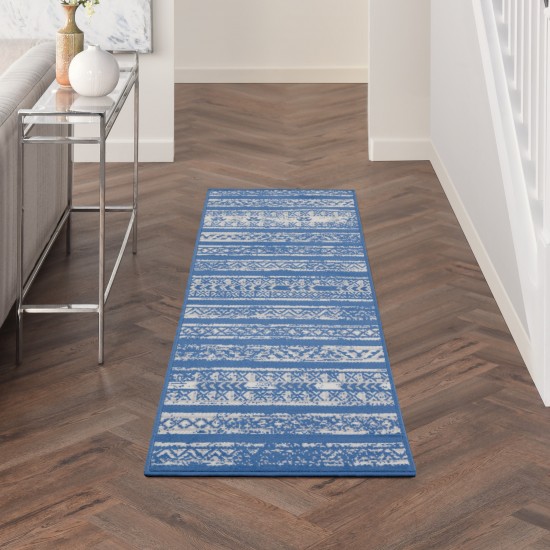 Nourison Whimsicle WHS16 Runner Rug, Light Blue/Ivory, 2' x 6'