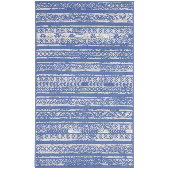 Nourison Whimsicle WHS16 Area Rug, Light Blue/Ivory, 3' x 5'