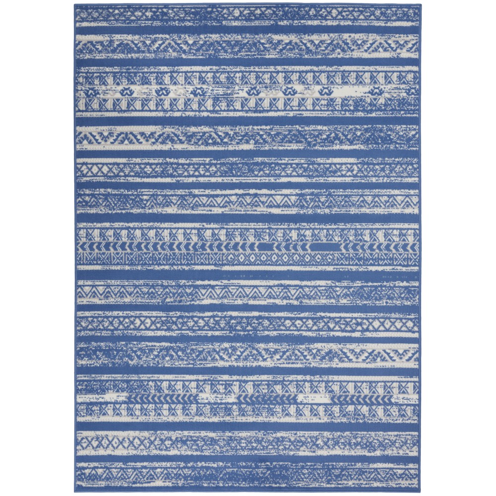 Nourison Whimsicle WHS16 Area Rug, Light Blue/Ivory, 6' x 9'