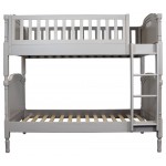 ACME Pearlie Twin/Twin Bunk Bed, Antique Gray & Pearl PU