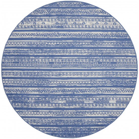 Nourison Whimsicle WHS16 Area Rug, Light Blue/Ivory, 8' x Round