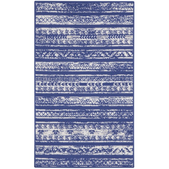 Nourison Whimsicle WHS16 Area Rug, Navy/Ivory, 3' x 5'