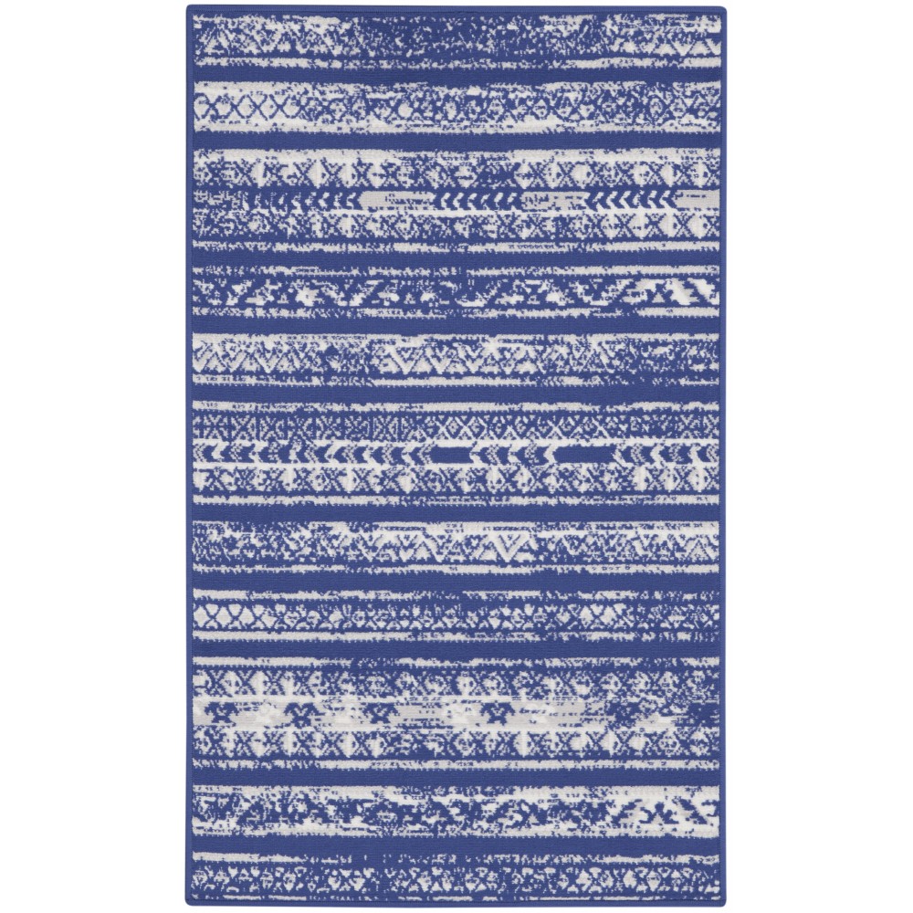 Nourison Whimsicle WHS16 Area Rug, Navy/Ivory, 3' x 5'