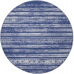 Nourison Whimsicle WHS16 Area Rug, Navy/Ivory, 5' x Round