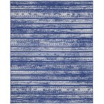 Nourison Whimsicle WHS16 Area Rug, Navy/Ivory, 7' x 10'