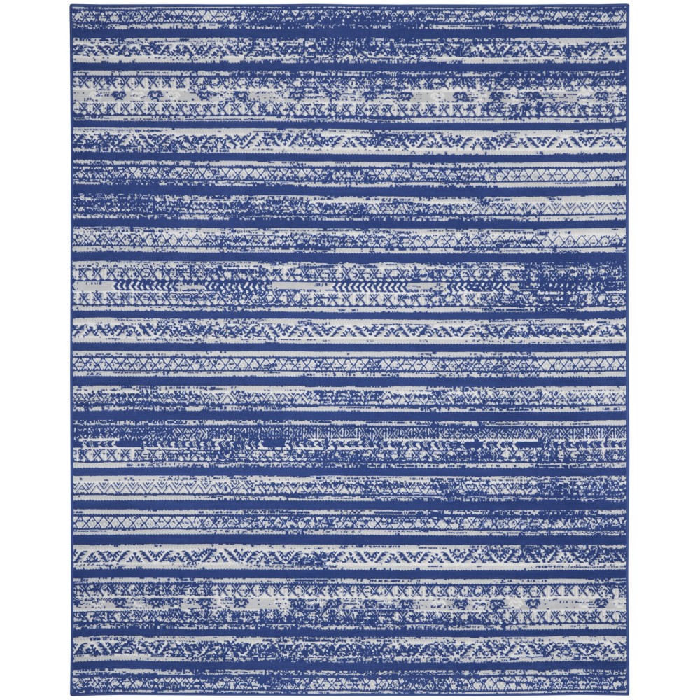 Nourison Whimsicle WHS16 Area Rug, Navy/Ivory, 8' x 10'