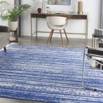 Nourison Whimsicle WHS16 Area Rug, Navy/Ivory, 8' x 10'