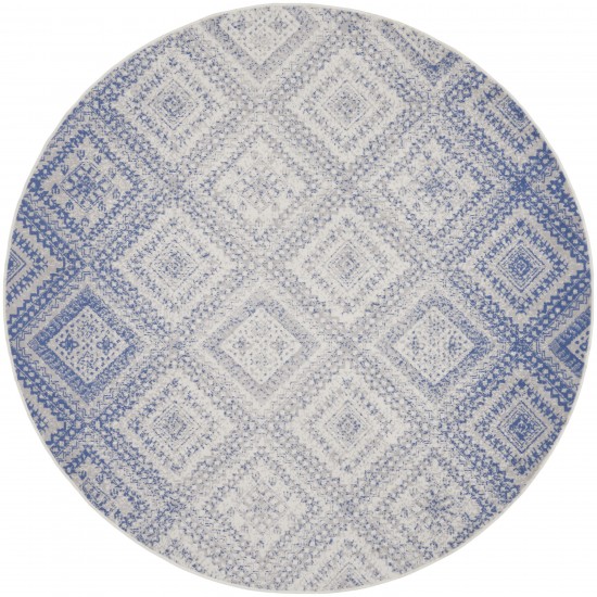 Nourison Whimsicle WHS17 Area Rug, Ivory/Blue, 8' x Round