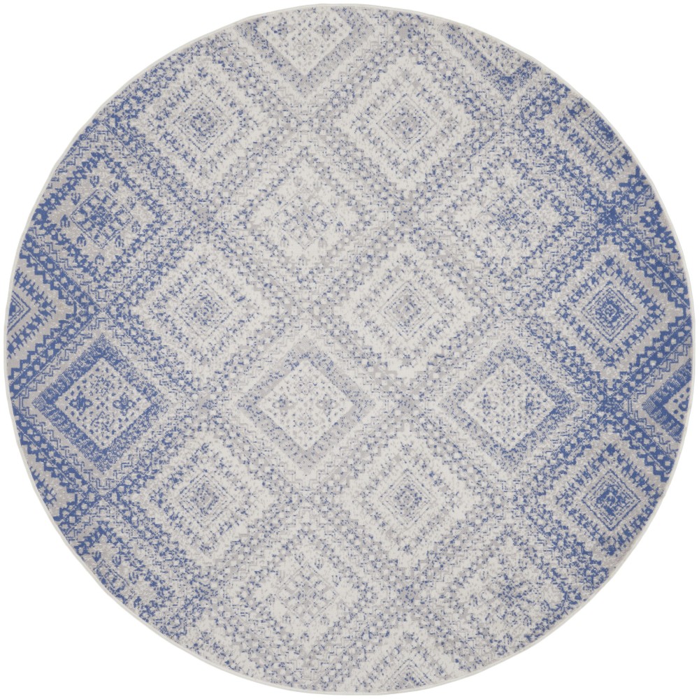 Nourison Whimsicle WHS17 Area Rug, Ivory/Blue, 8' x Round Nourison Whimsicle WHS17 Area Rug, Ivory/Blue, 8' x Round